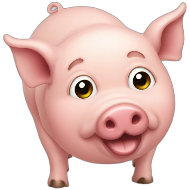 pig farting emoji