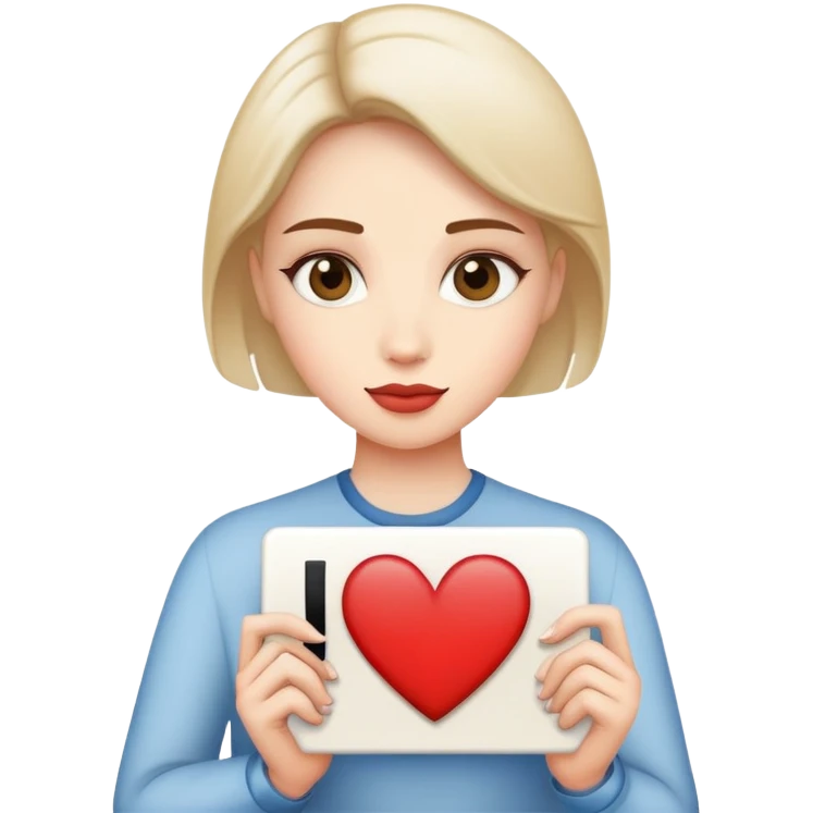 Lady with I love Liam sign emoji