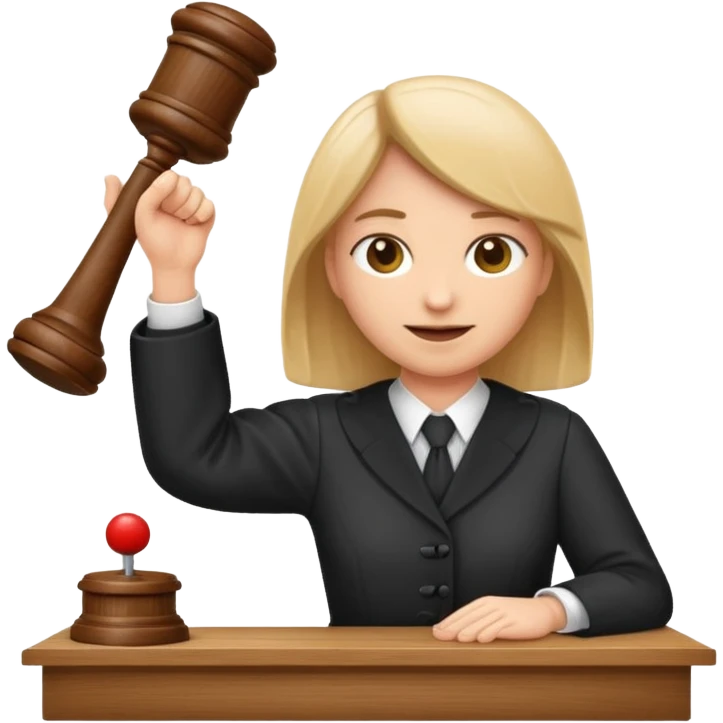 draw an emoji of a judge banging a gavel on the table  emoji