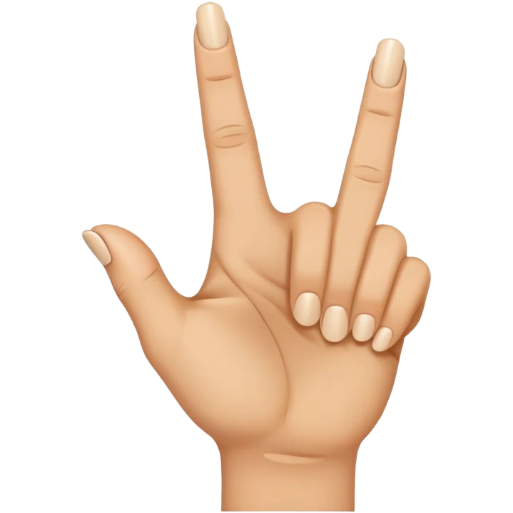 Hand with curved index and middle finger emoji