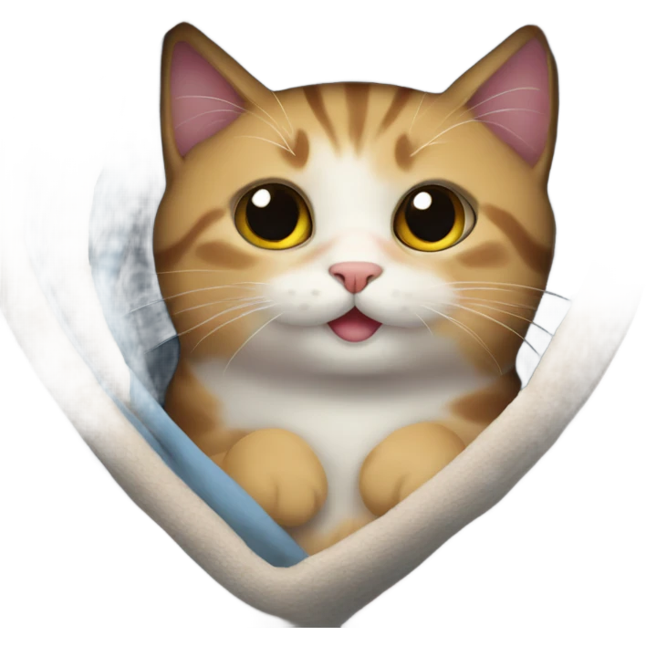 Cat in a blanket emoji