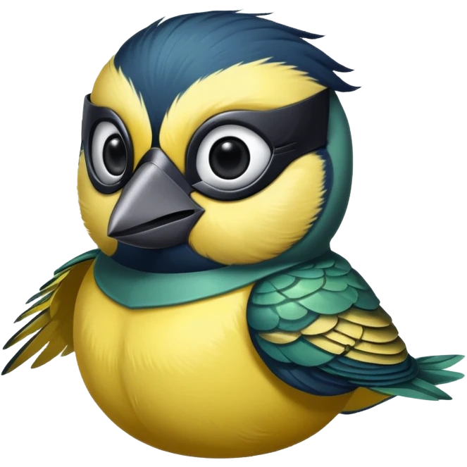 A great tit bird that is also a burglar. emoji