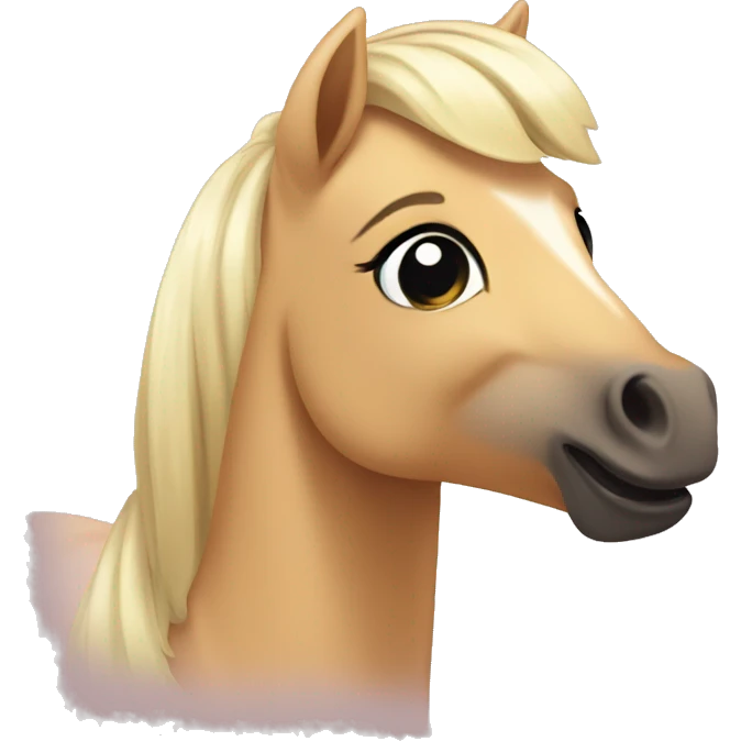 Adorable palomino pony emoji
