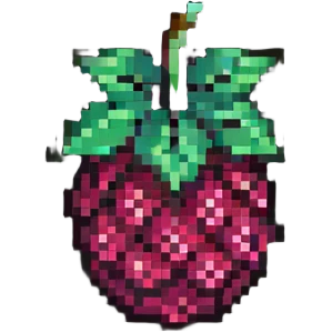 raspberry fruit pixel art emoji