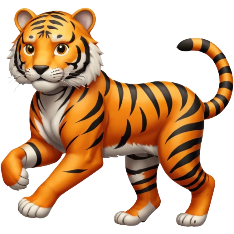 High resolution of a runnig tigar emoji