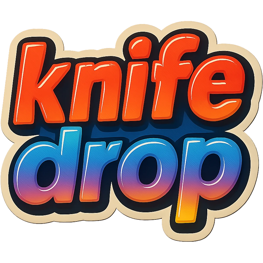 a logo, resembling that of a video tube site, for the text: "knife drop" emoji