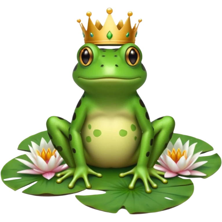 queen frog sitting emoji