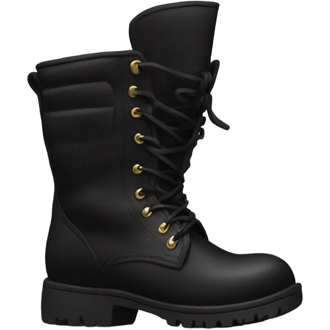 Black combat boot emoji