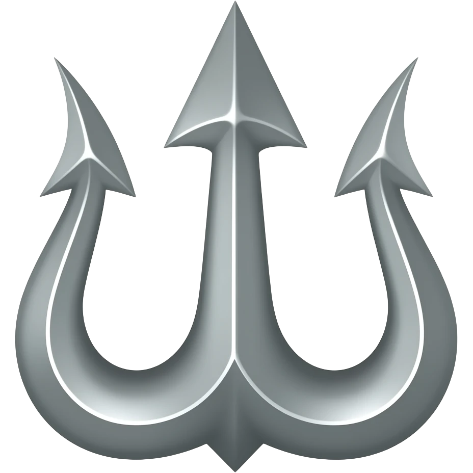 full Trishul emoji single and stright full Trishul with top to bottom emoji