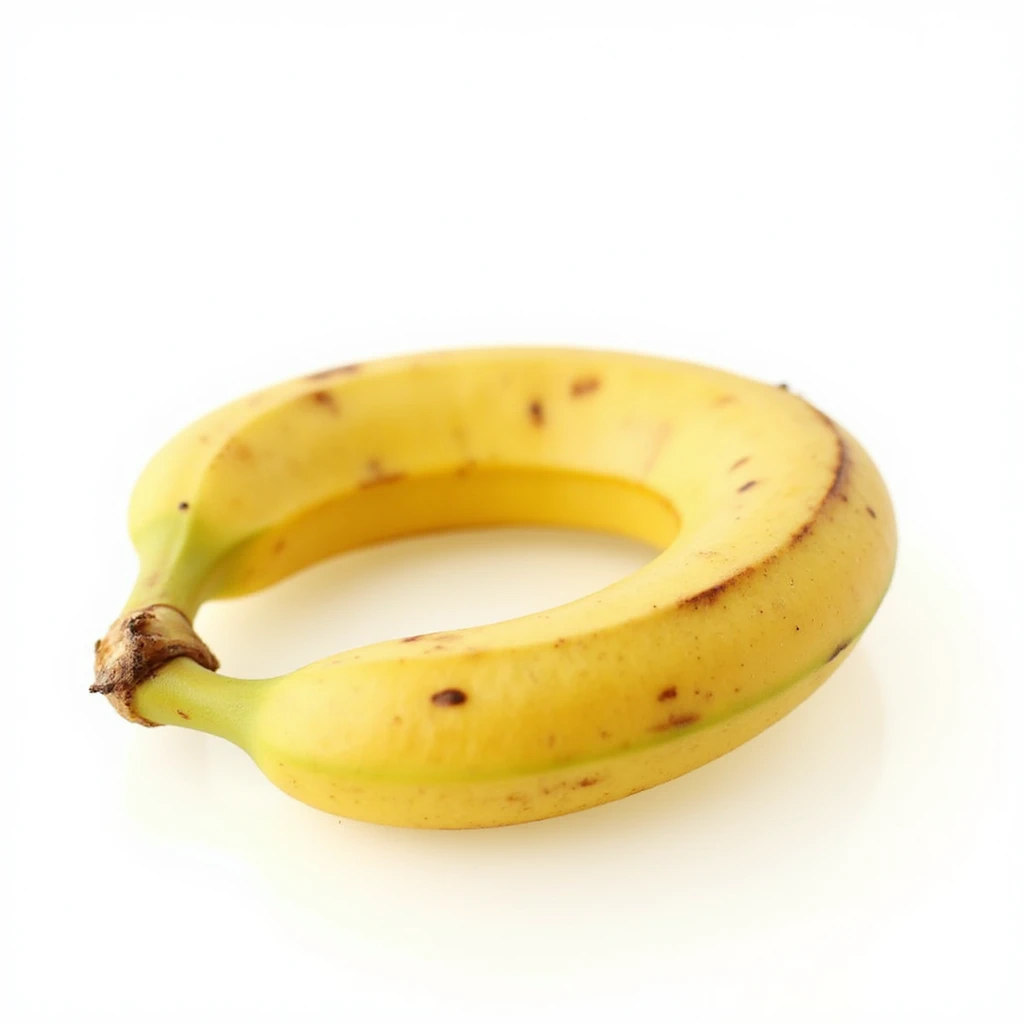 realistic whole banana isolated, natural details, no background emoji