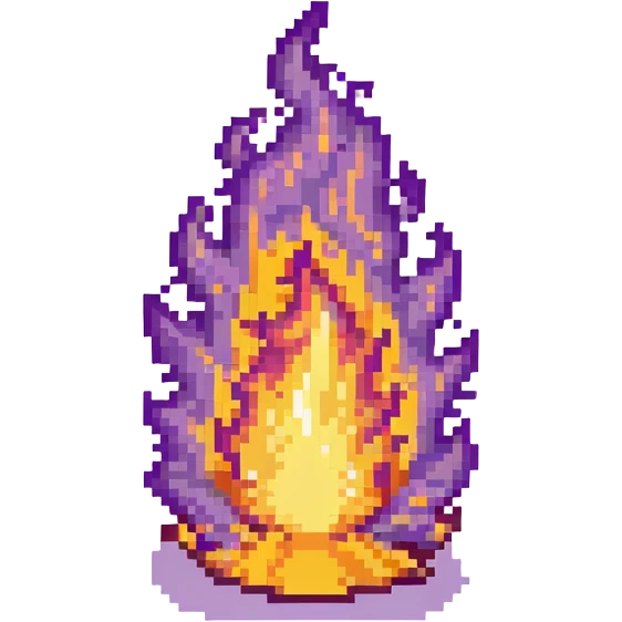 purple flame of fire emoji