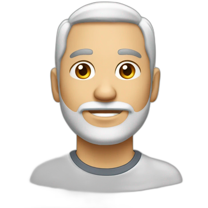 Hombre blanco de 36 años, sin cabello en la cabeza y con barba emoji