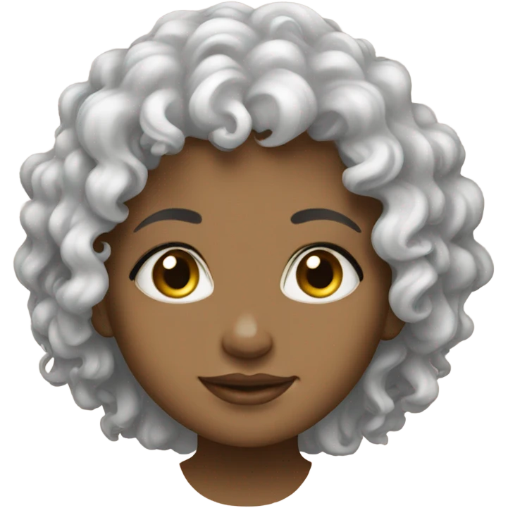 Curly girl white emoji