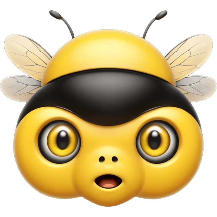 A bumblebee in shock emoji