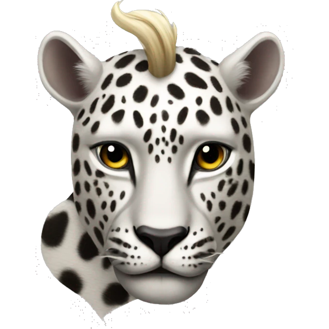 un unicorno leopardato emoji