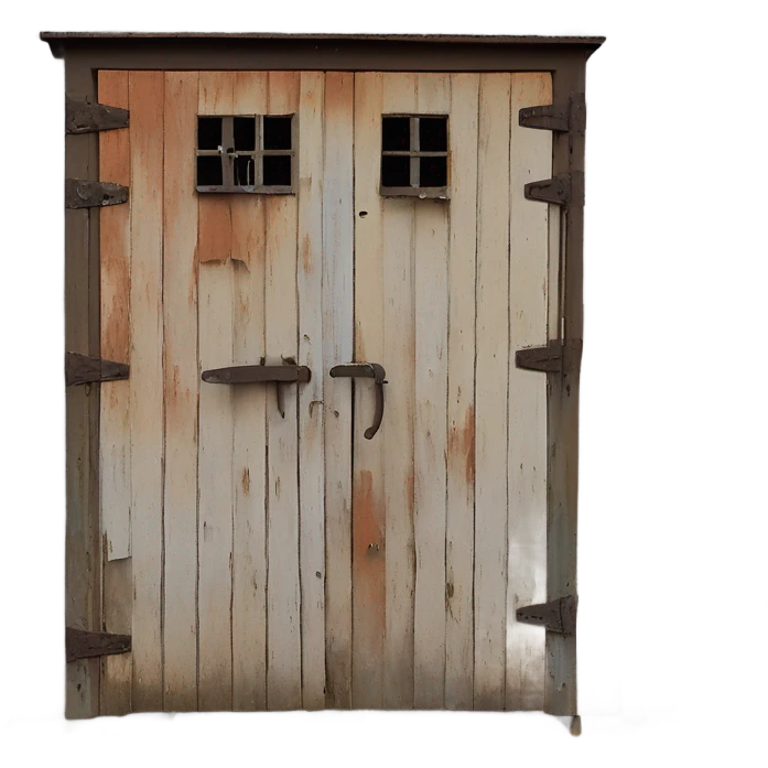 An outdoor tool shed found abandoned on Alcatraz island  emoji