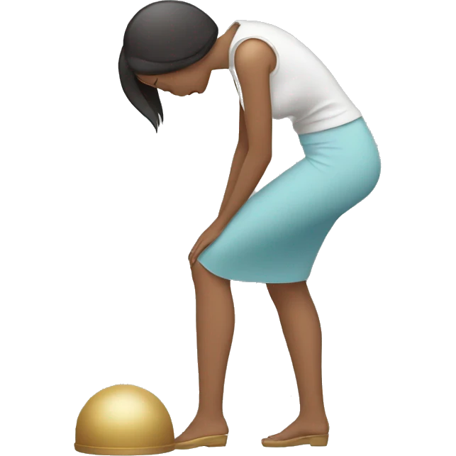 Woman bowing facing forward emoji