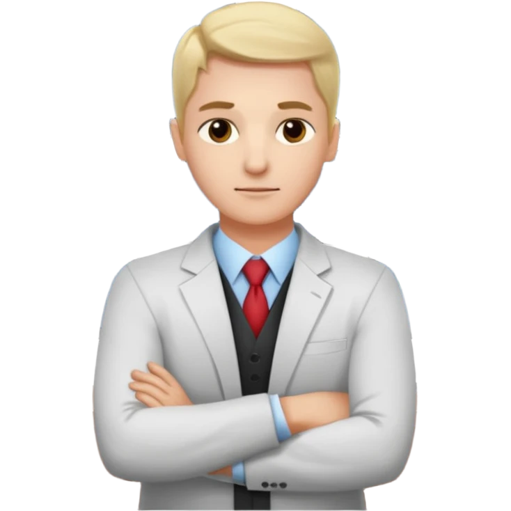 Mach mir einen Trader der an der börse arbeitet mit verschrenkten armen emoji