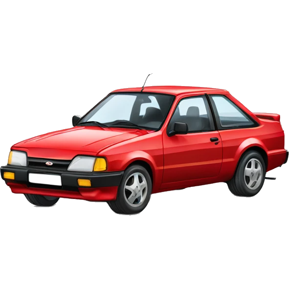 Create a red ford escort xr3i cab from 1990 emoji