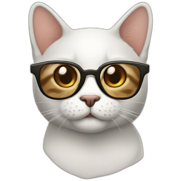 gato con lentes emoji