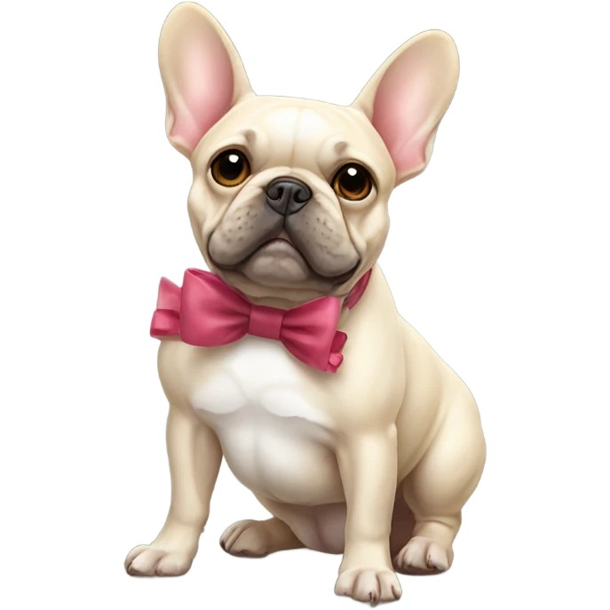 French bulldog with Bow emoji