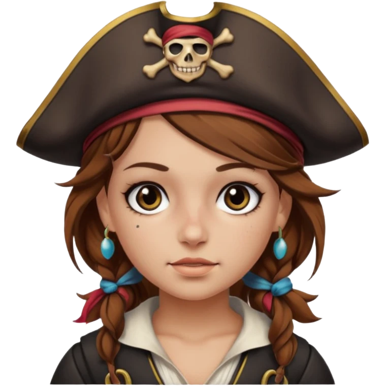 pirate girl with black band  emoji