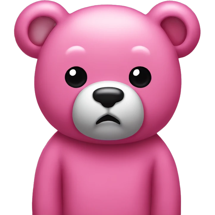 Pink gloomy bear emoji