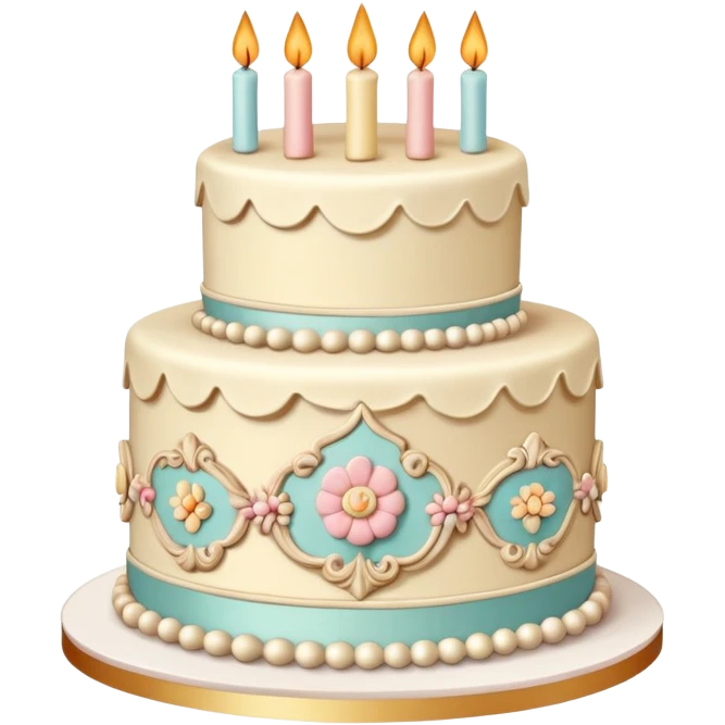 Vintage Cake Lambeth Decoration emoji