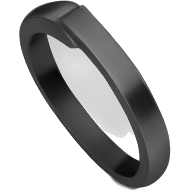 Dark silver male ring  minimalist profile view emoji