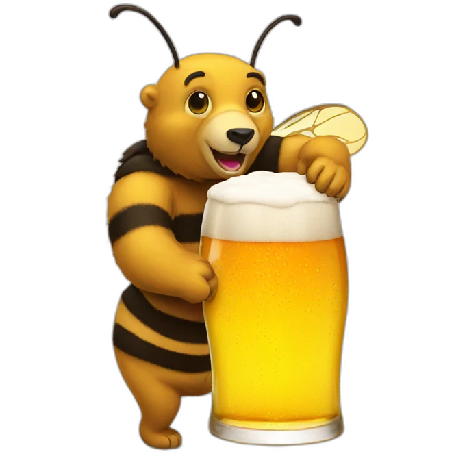 Bee bear beer emoji