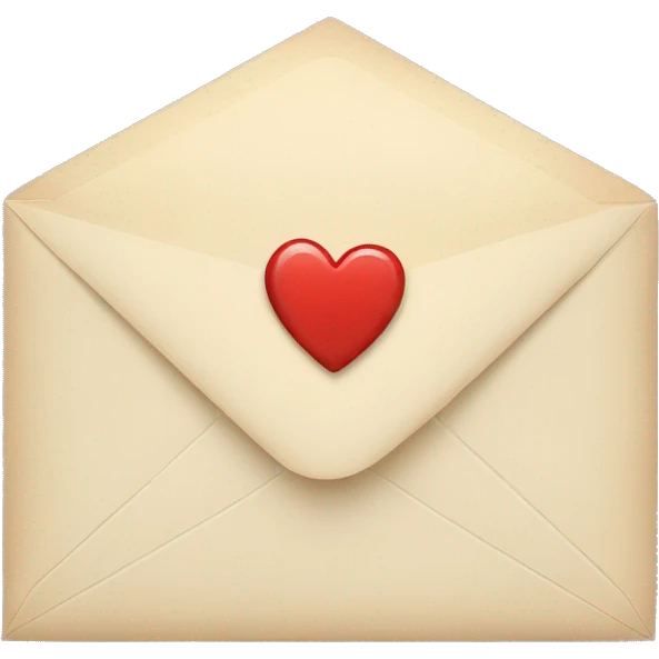 envelope with heart stamp emoji