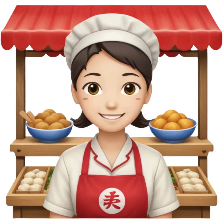 emoji de um lojista japones em uma barraquinha de comida emoji
