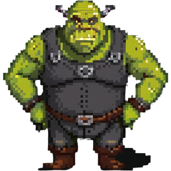 Shrek as a villain emoji