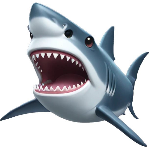 shark with hel emoji