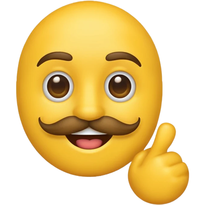 Emoji with mustache  emoji