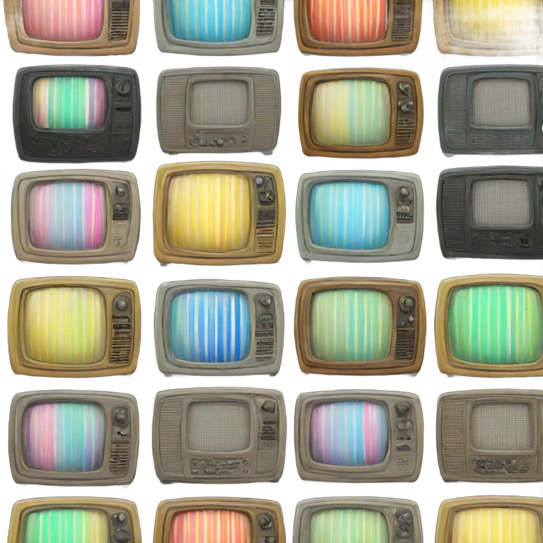 Television with vertical colors bars emoji