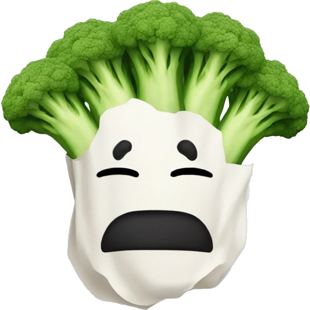 Brocoli with black stripe emoji