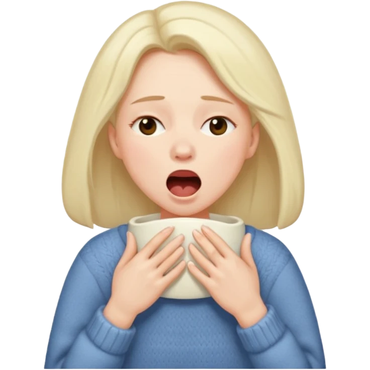 yawning woman in sweater emoji