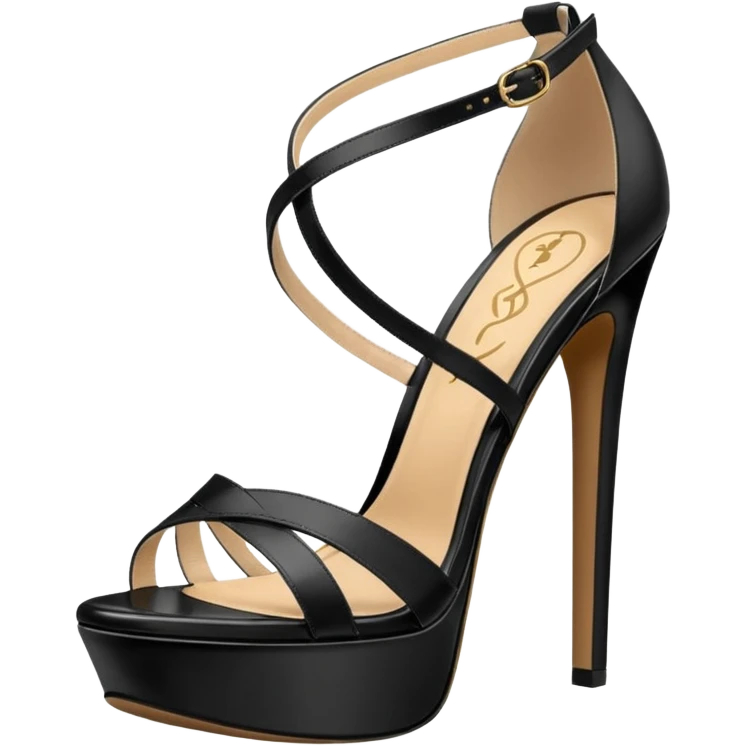 platform heel sandal, stiletto emoji