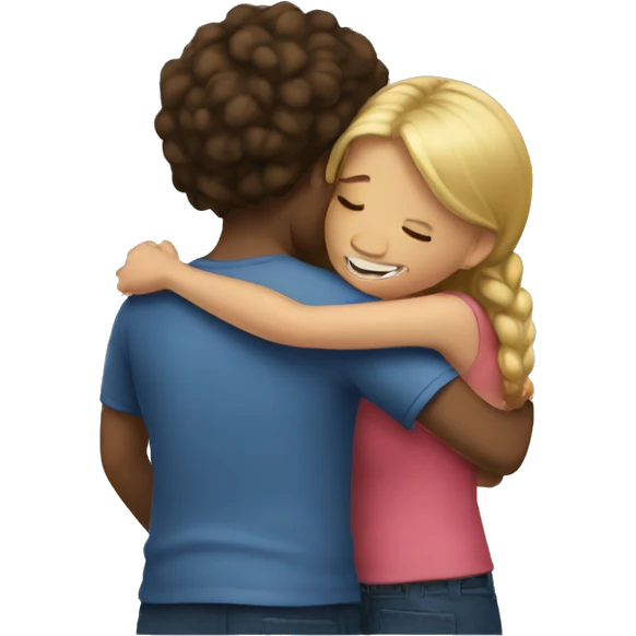 Girls hugging emoji