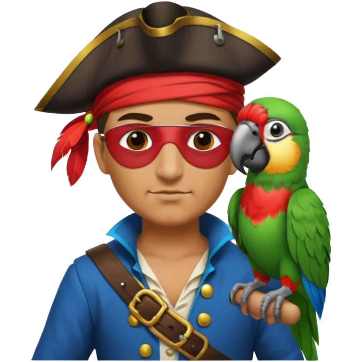 pirate and parrot emoji