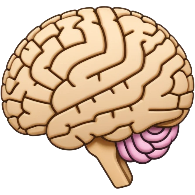 Flat emoji style, simple shapes, bold outline, minimal details, centered, white or transparent background, modern Unicode emoji look. A brain and a loading bar which is filling underneath emoji