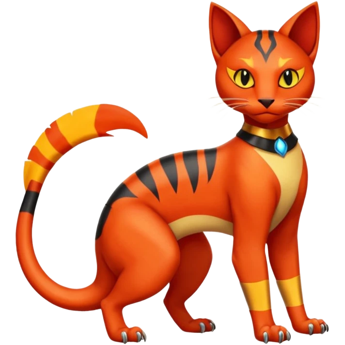 Salandit-Torracat-Bastet-Fakémon-hybrid-creature (full body)  emoji