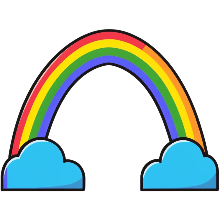 Rainbow pride symbol emoji