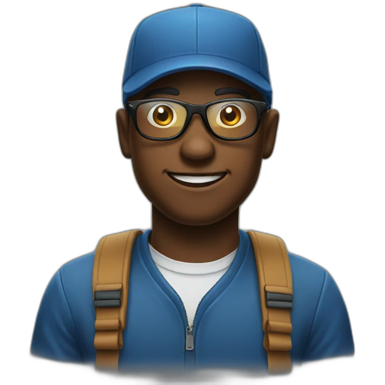 cap and glasses emoji