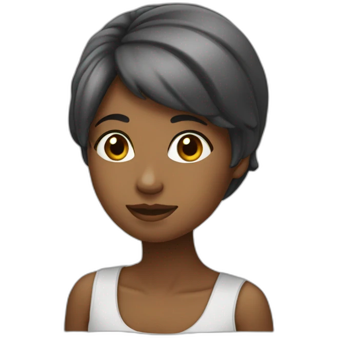 Fille voilée avec une basse emoji