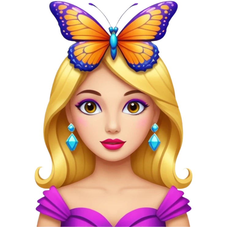 the miss  pageant butterfly lady emoji