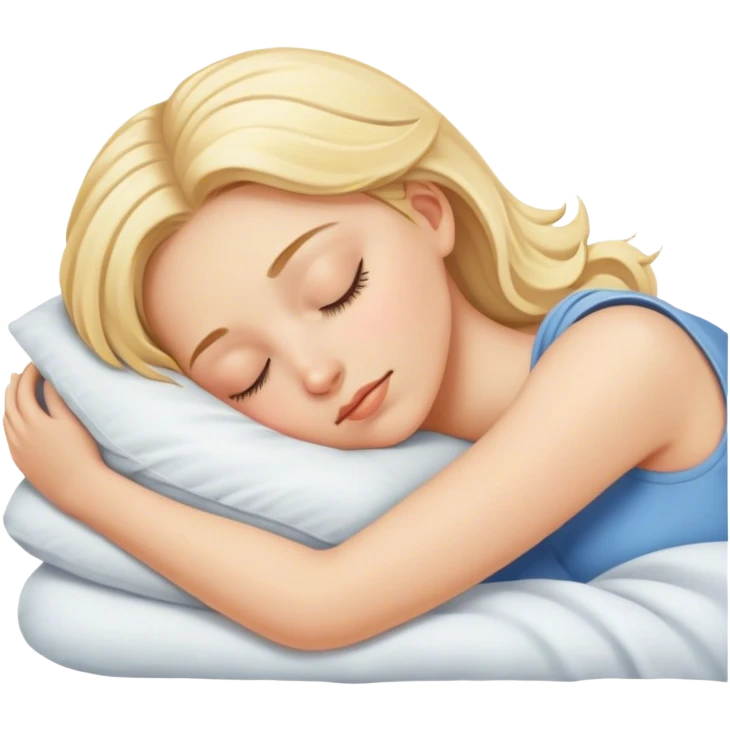 blonde girl sleept emoji