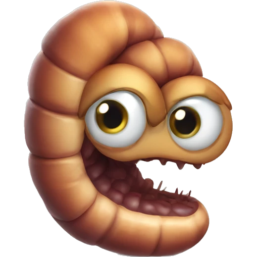 Diseased worm emoji