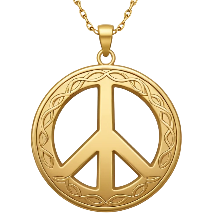 hippie logo necklace emoji